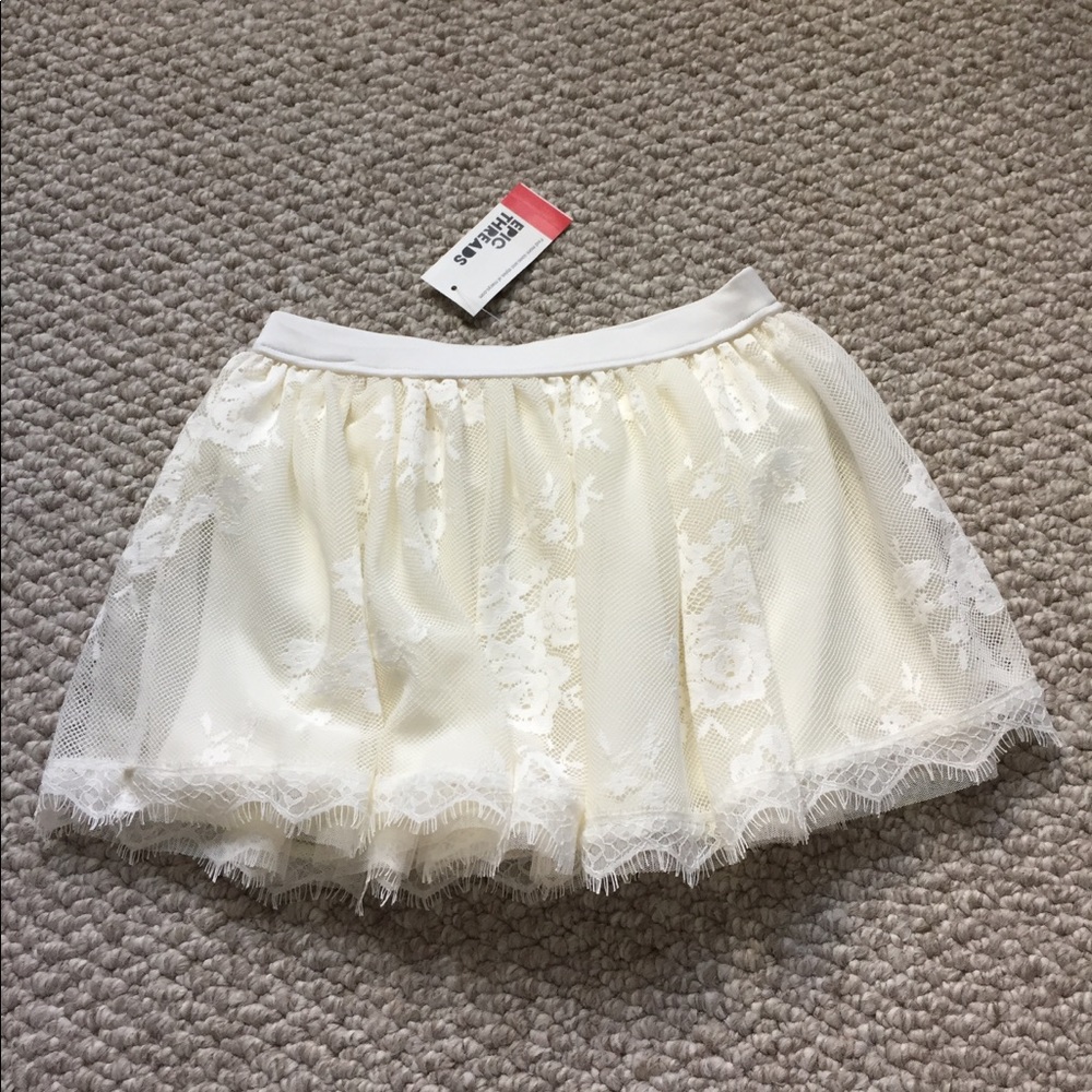 Epic Threads Girls‎ Ivory Lace Skirt Size 5 Party Special Occasion NWT